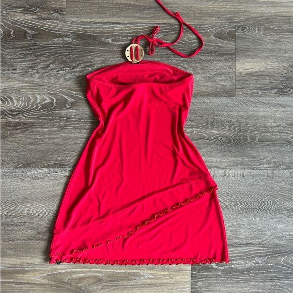 Red Backless Dress - Picture 3 of 8